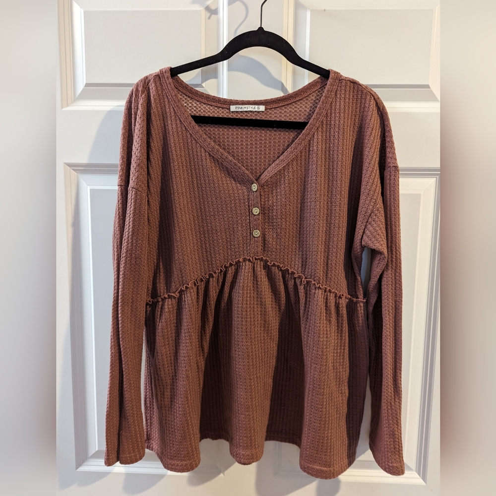 Pinkmstyle long sleeve shirt